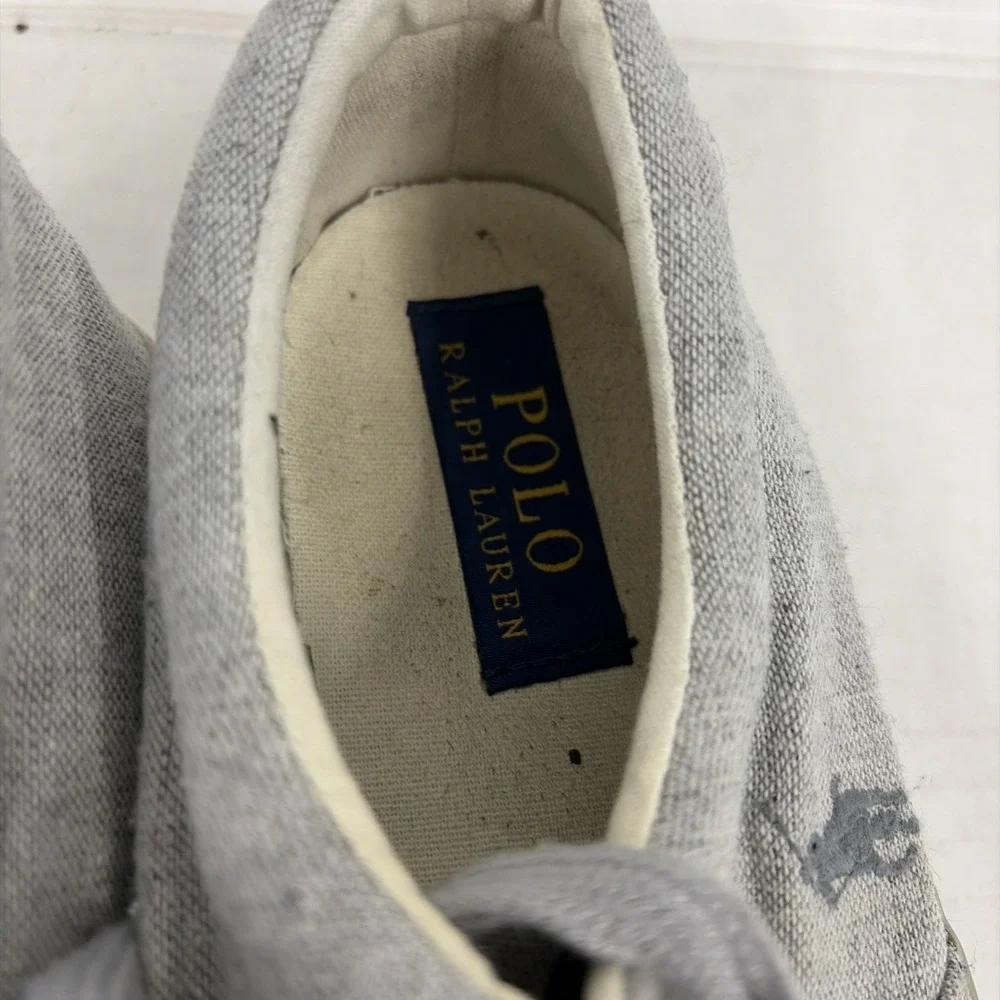 Polo Ralph Lauren Forestmont II Men's Gray Canvas Boat Shoes Sneakers Size 8D